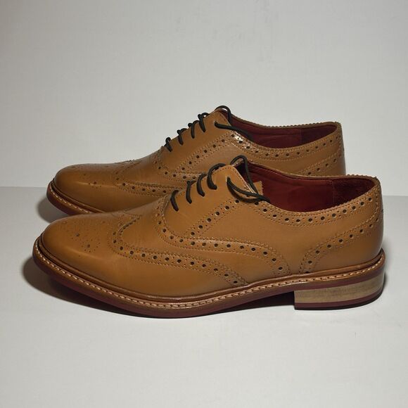 Samuel Windsor Flintsham Brogue Wingtip Mens UK 11G / US 11.5W Tan Leather Dress - Picture 4 of 15